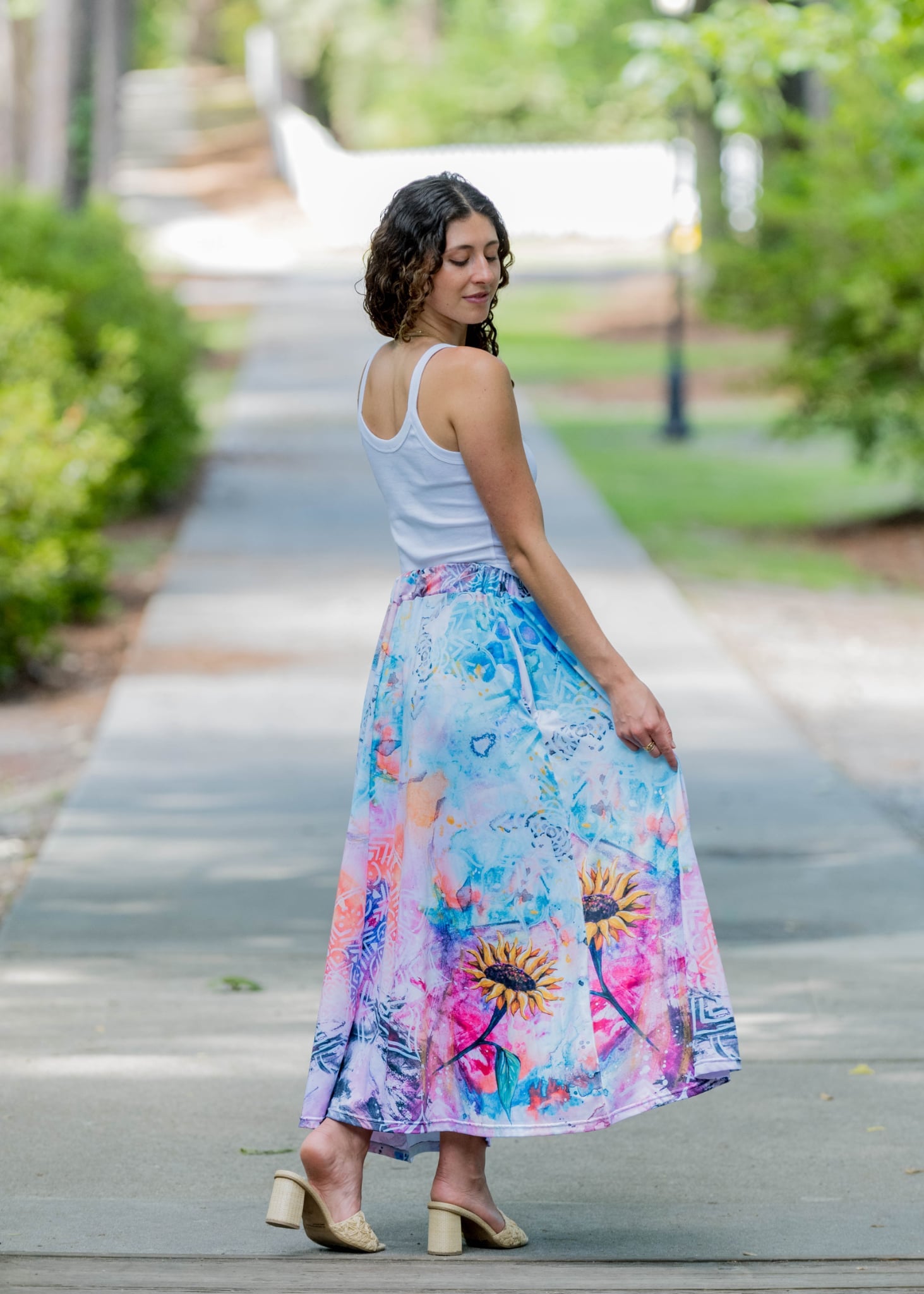 Sunflower Skirt with Pockets