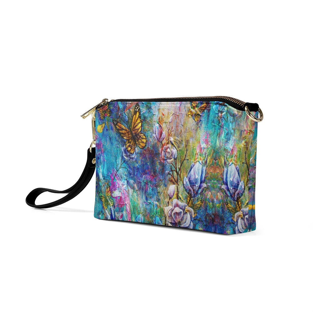 The Behold Collection Double Zip Crossbody Bag