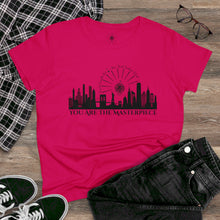 Load image into Gallery viewer, Sarah Camille Art New York Fashion Week Cotton Tee Black Print
