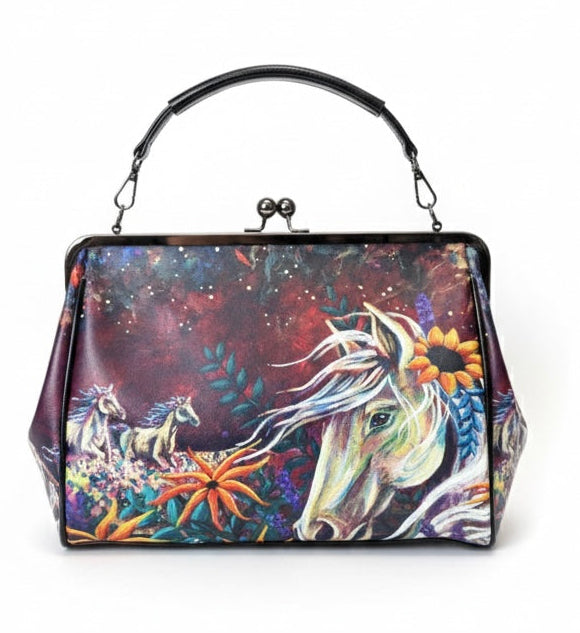 Unbridled Freedom Vintage Clasp Bag with Crossbody Strap