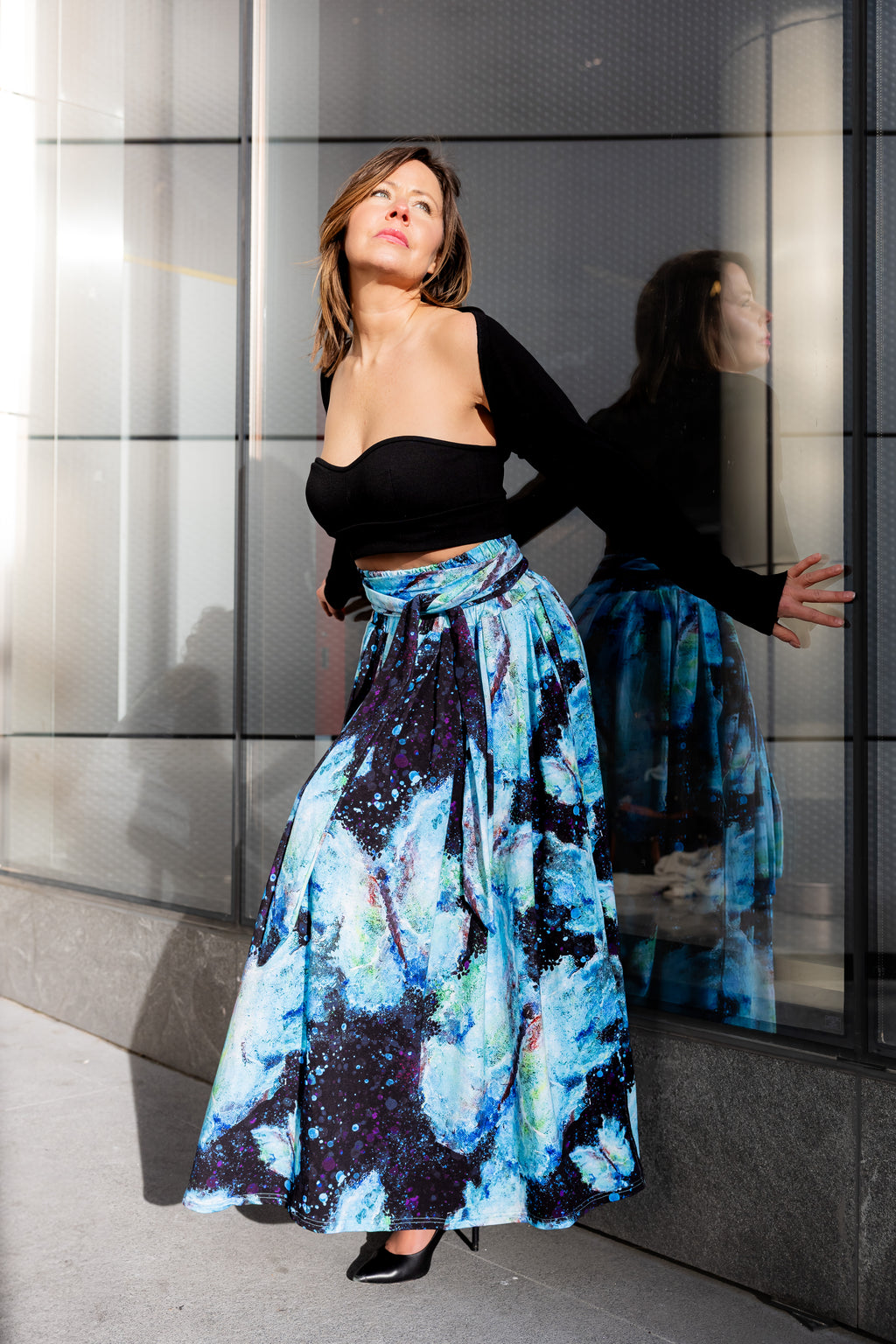 Transformation Bamboo Fiber Skirt with Pockets