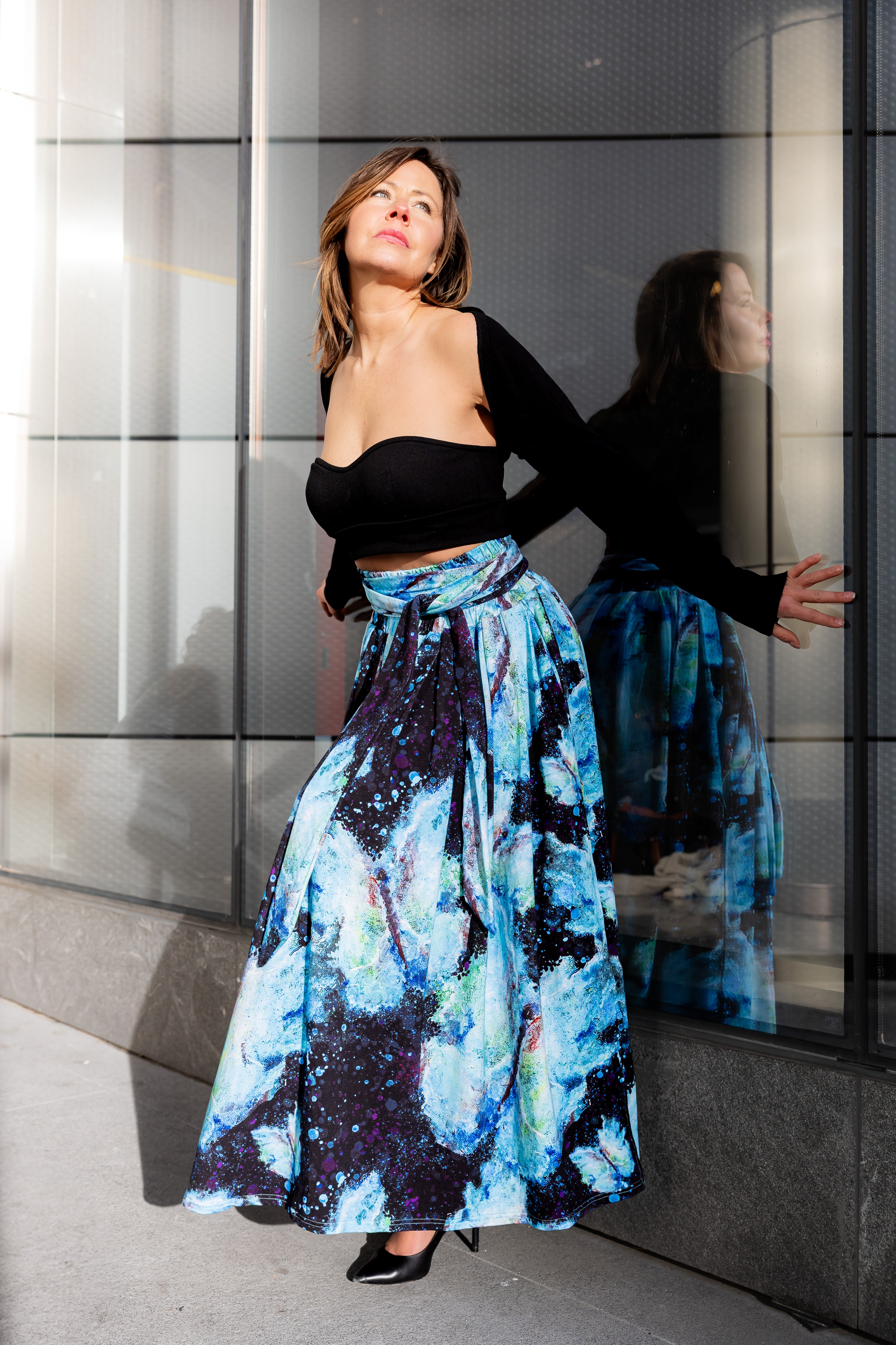 Transformation Bamboo Fiber Skirt with Pockets