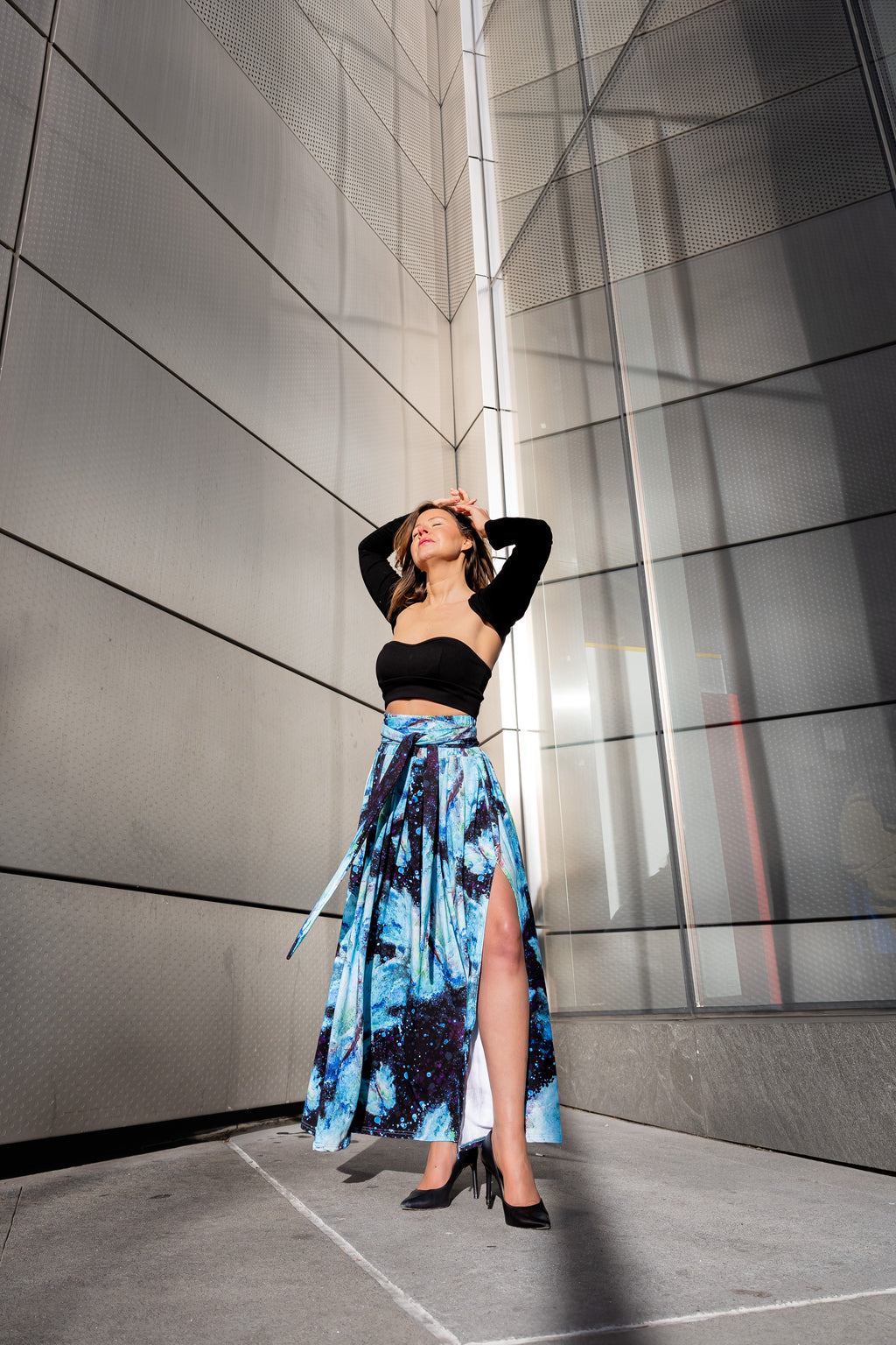 Transformation Bamboo Fiber Skirt with Pockets