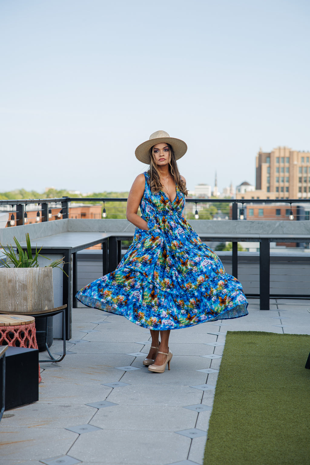 The Behold Cotton Midi Dress