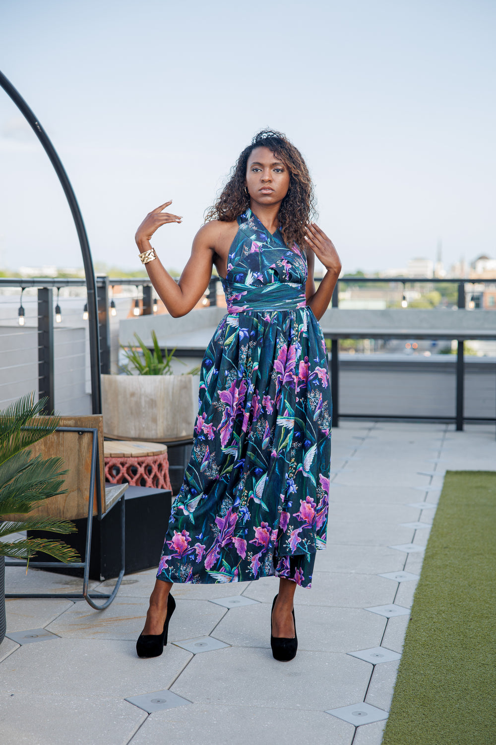 Hummingbird Wrap Skirt/Dress
