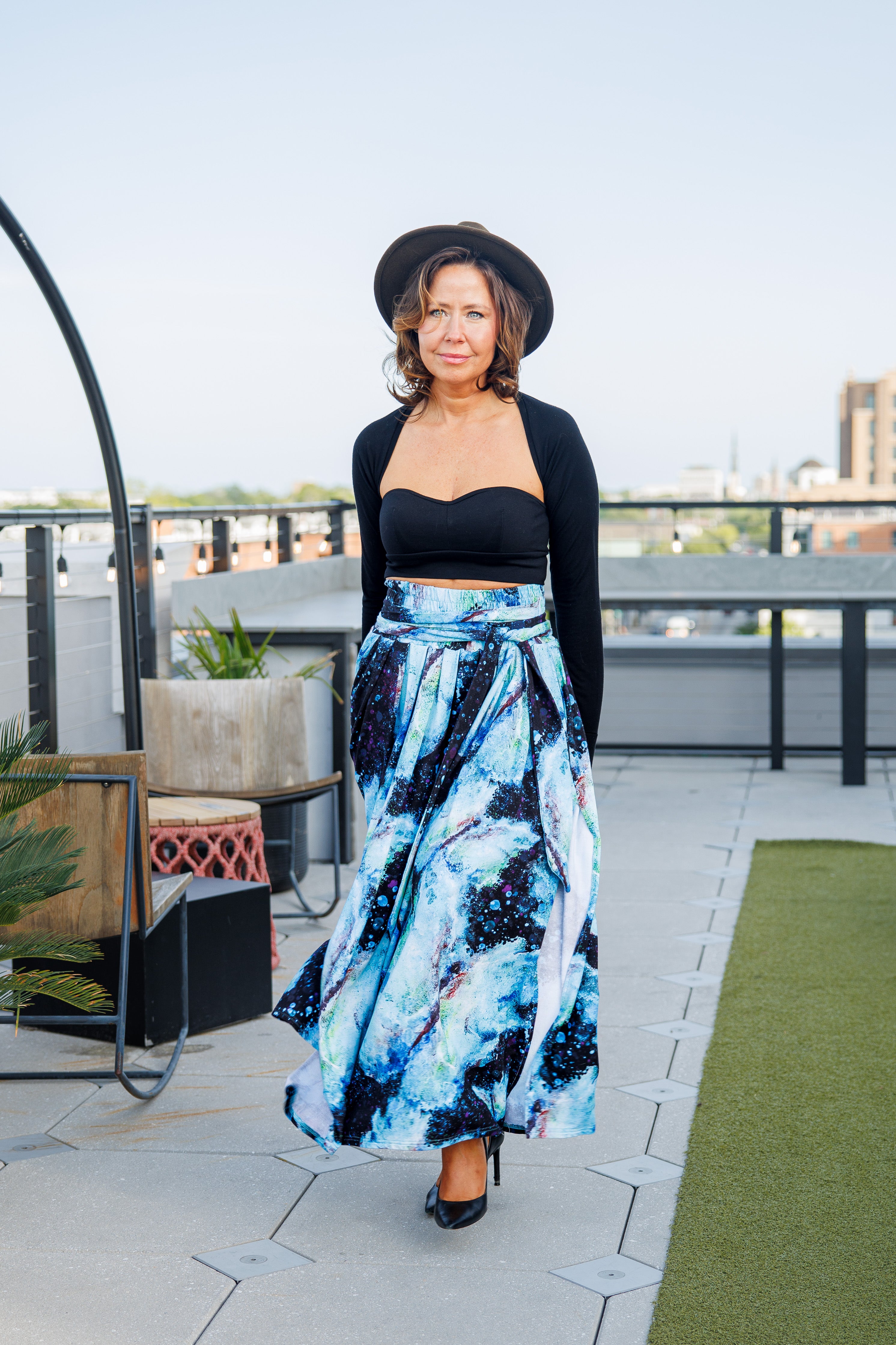 Transformation Bamboo Fiber Skirt with Pockets