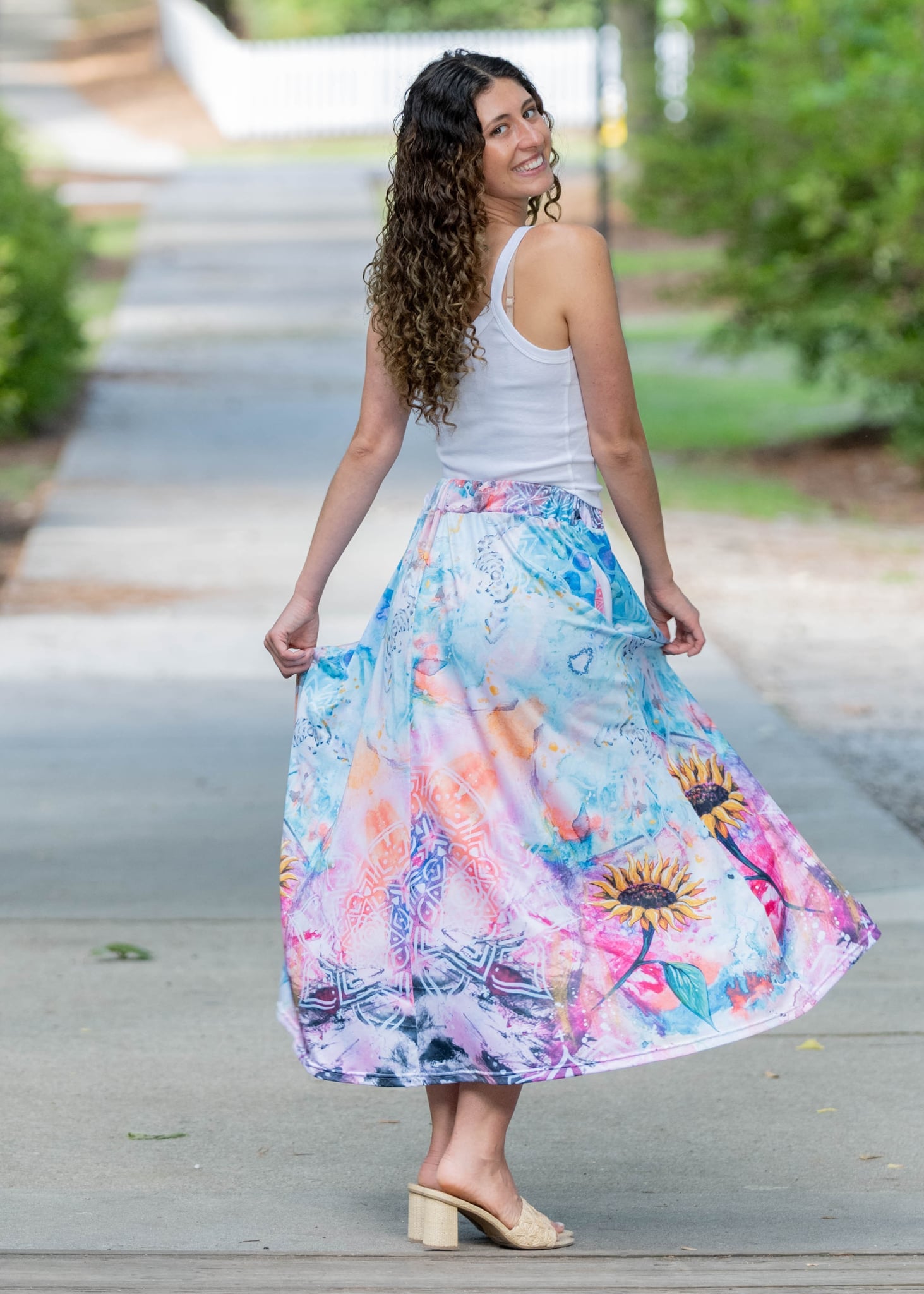 Sunflower Skirt with Pockets