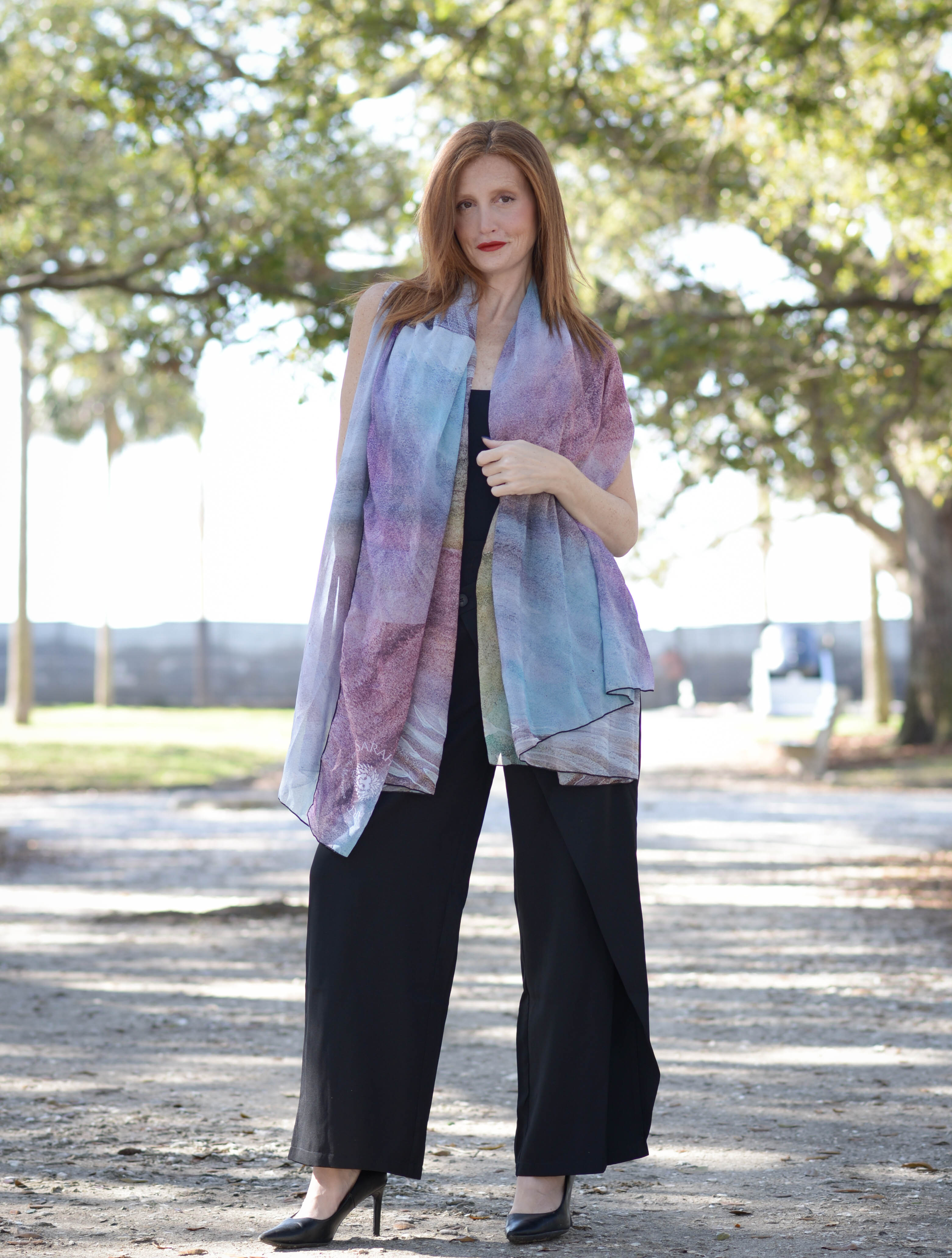 Awaken - Lion Chiffon Scarf/Pashmina/Sarong