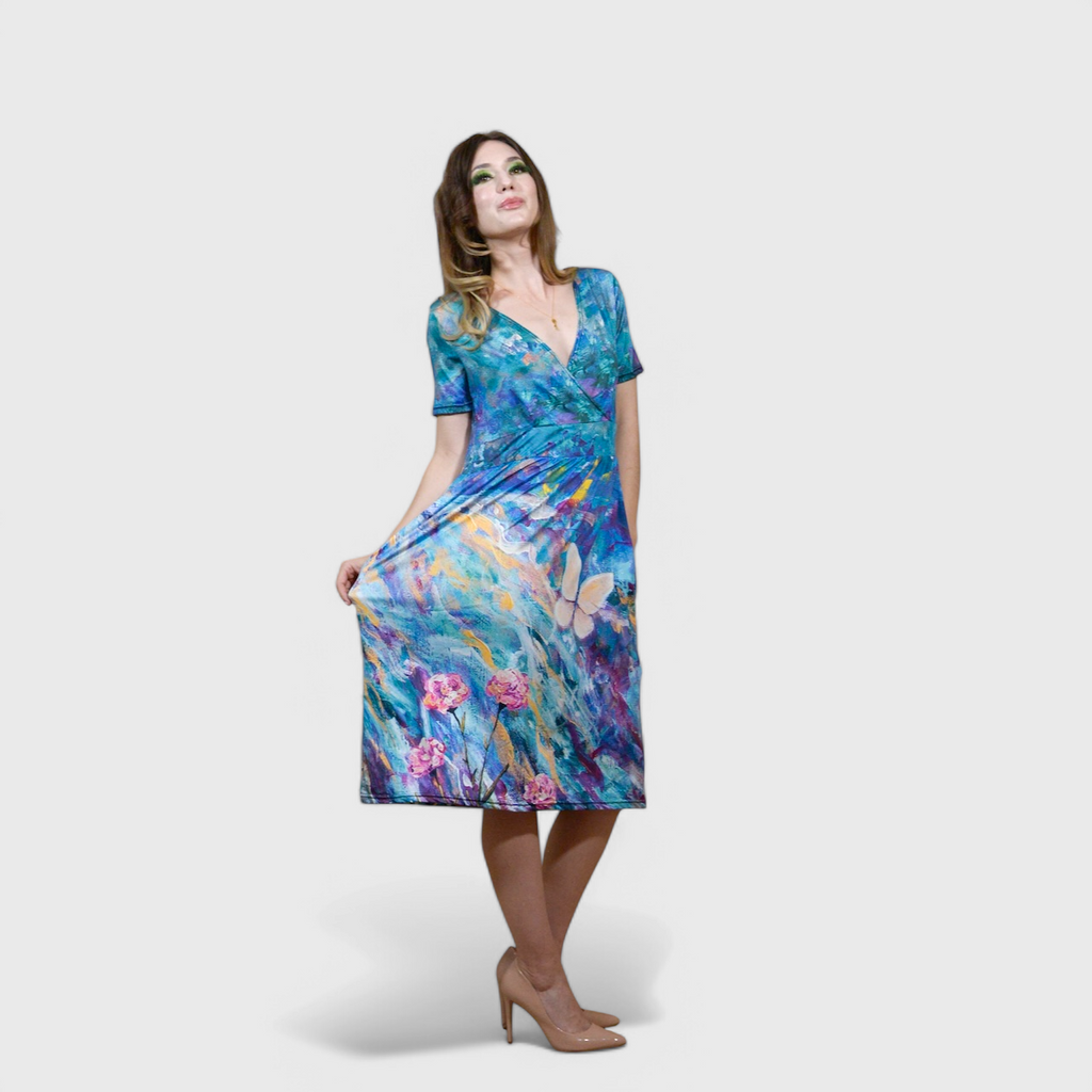 Dawn Arrives Short Dress with Pockets