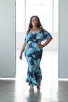 Transformation Off Shoulder Bamboo Mermaid Dress