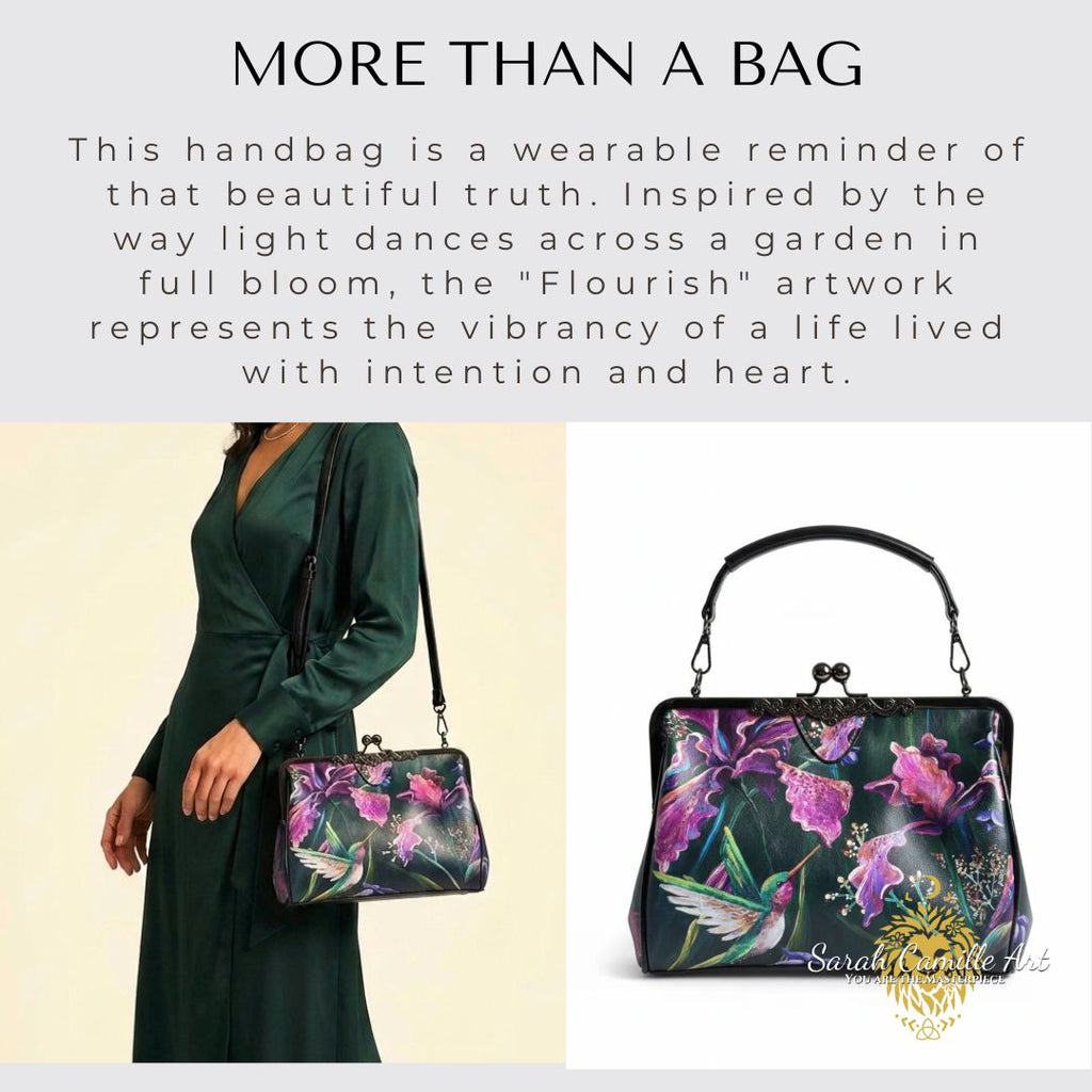 Hummingbird Bag Kisslock Crossbody Shoulder Bag