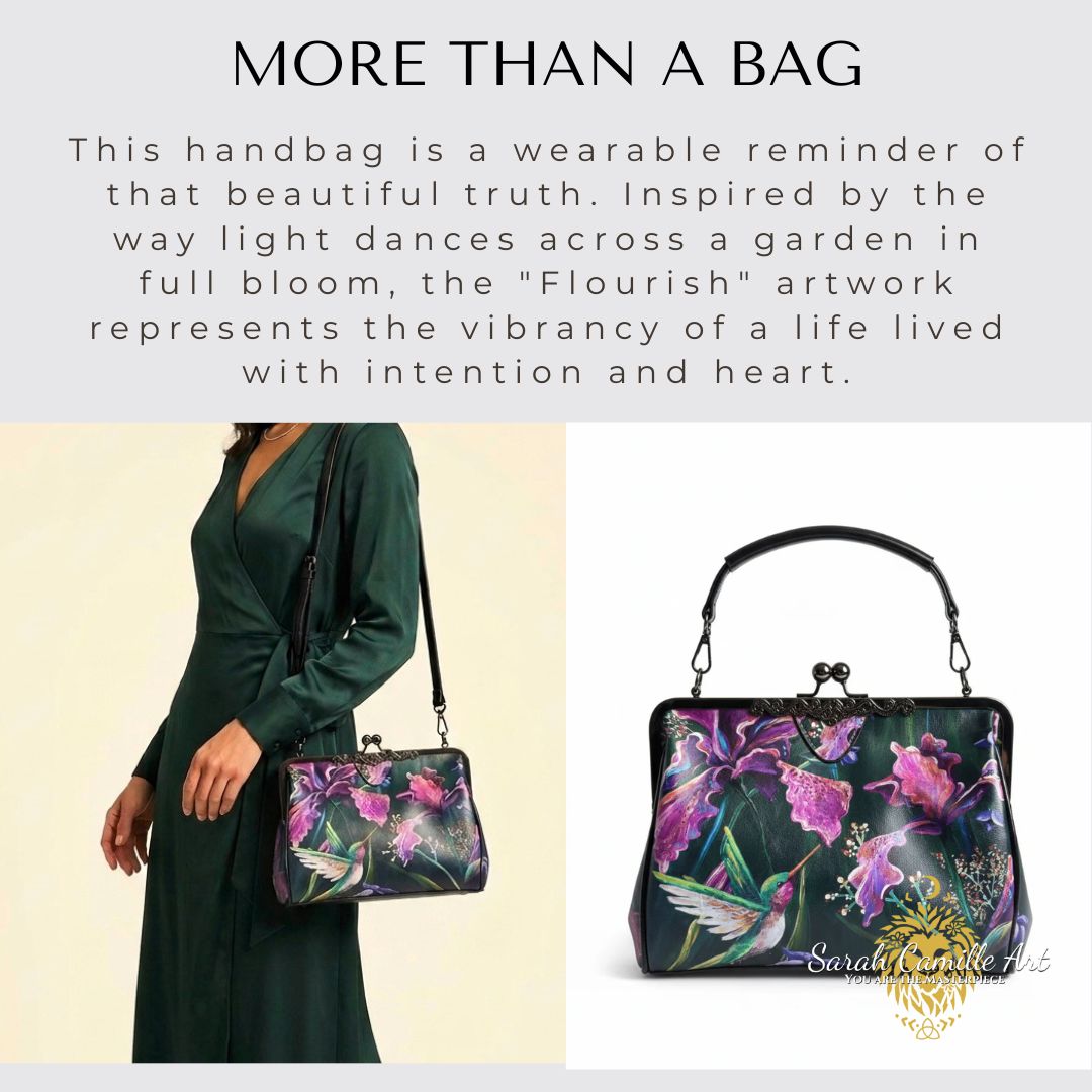 Hummingbird Bag Kisslock Crossbody Shoulder Bag