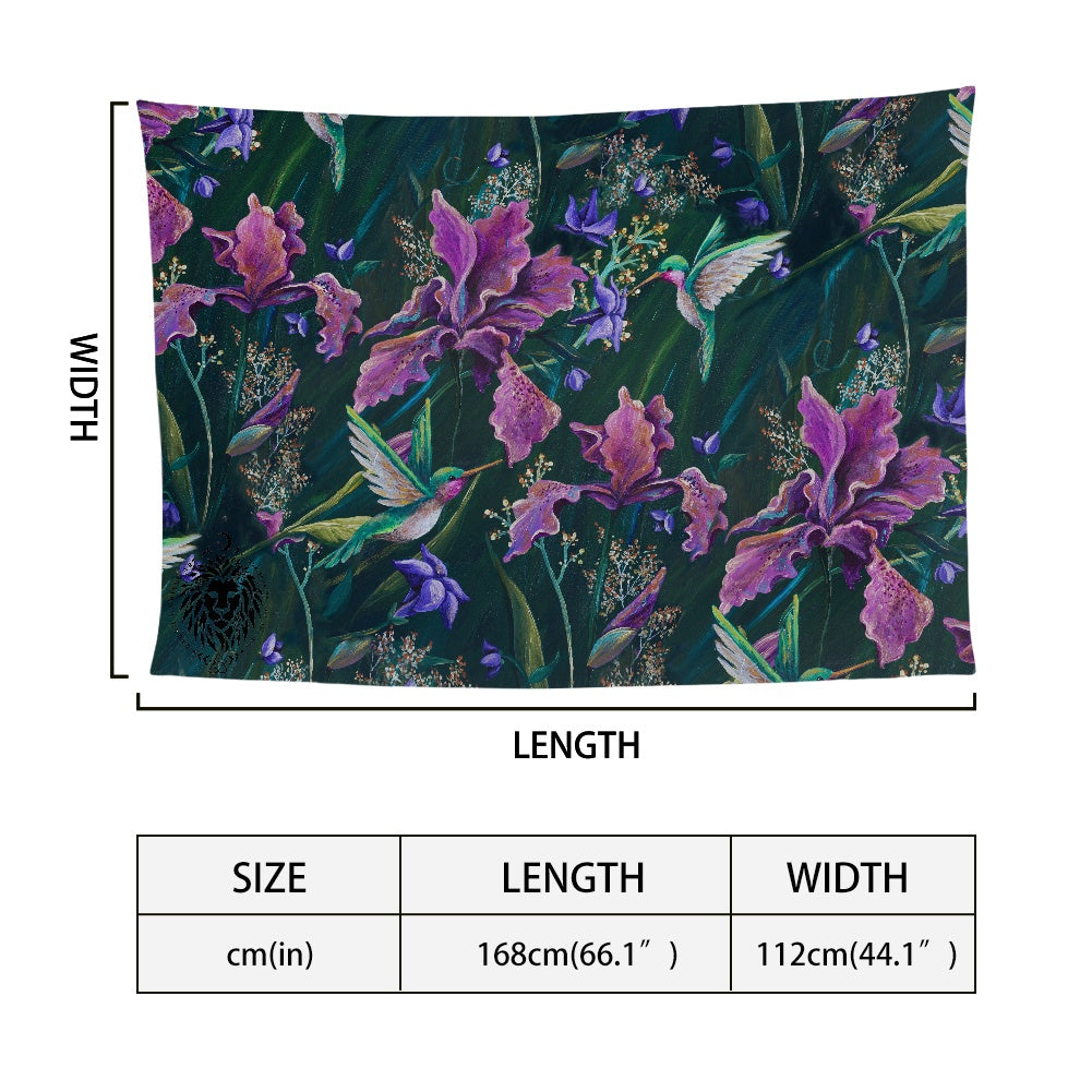 The Hummingbird Chiffon Scarf / Sarong by Sarah Camille Art