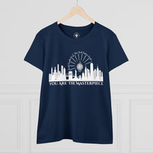 Load image into Gallery viewer, Sarah Camille Art New York Fashion Week Cotton Tee White Print
