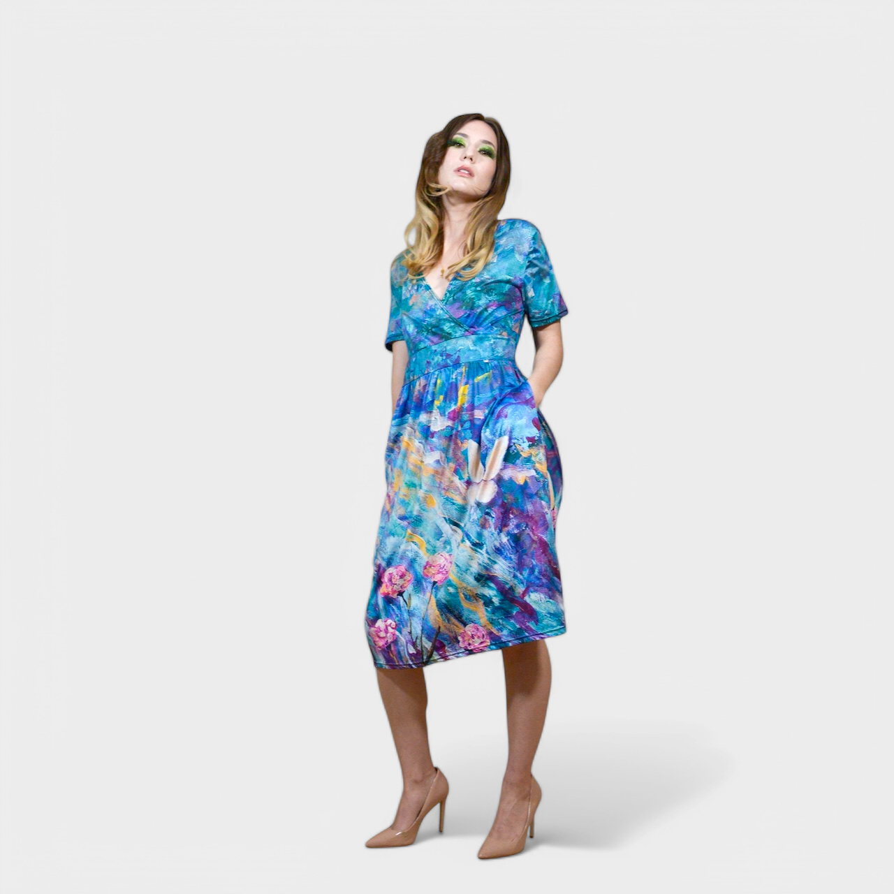 Dawn Arrives Short Dress with Pockets