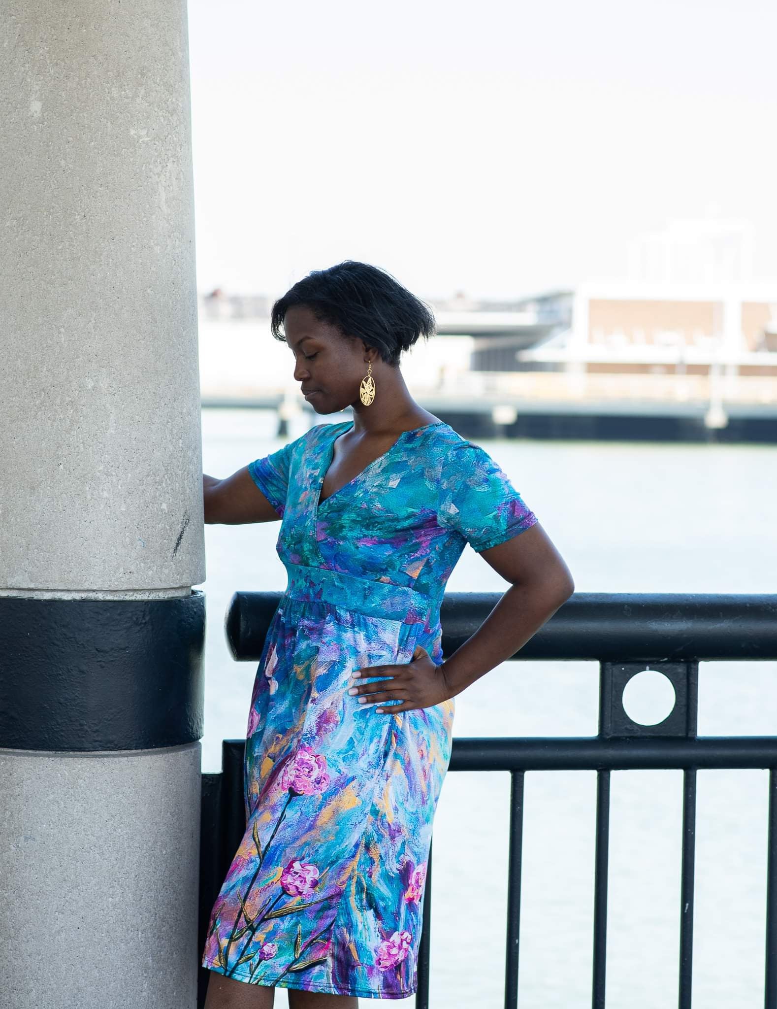 Dawn Arrives Short Dress with Pockets