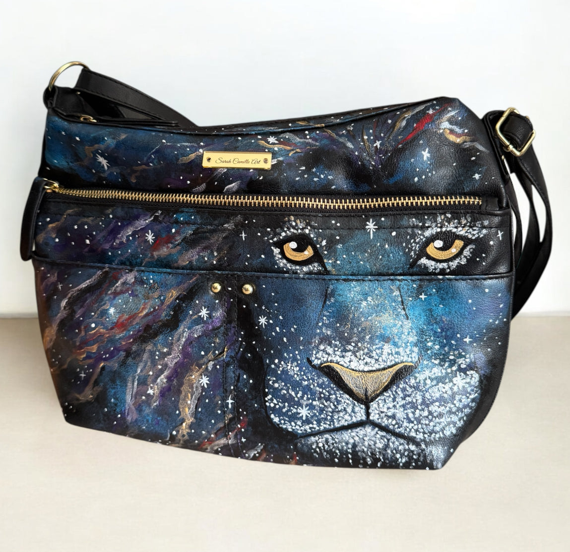Light in the Darkness - Hand Painted Upcycled Bag