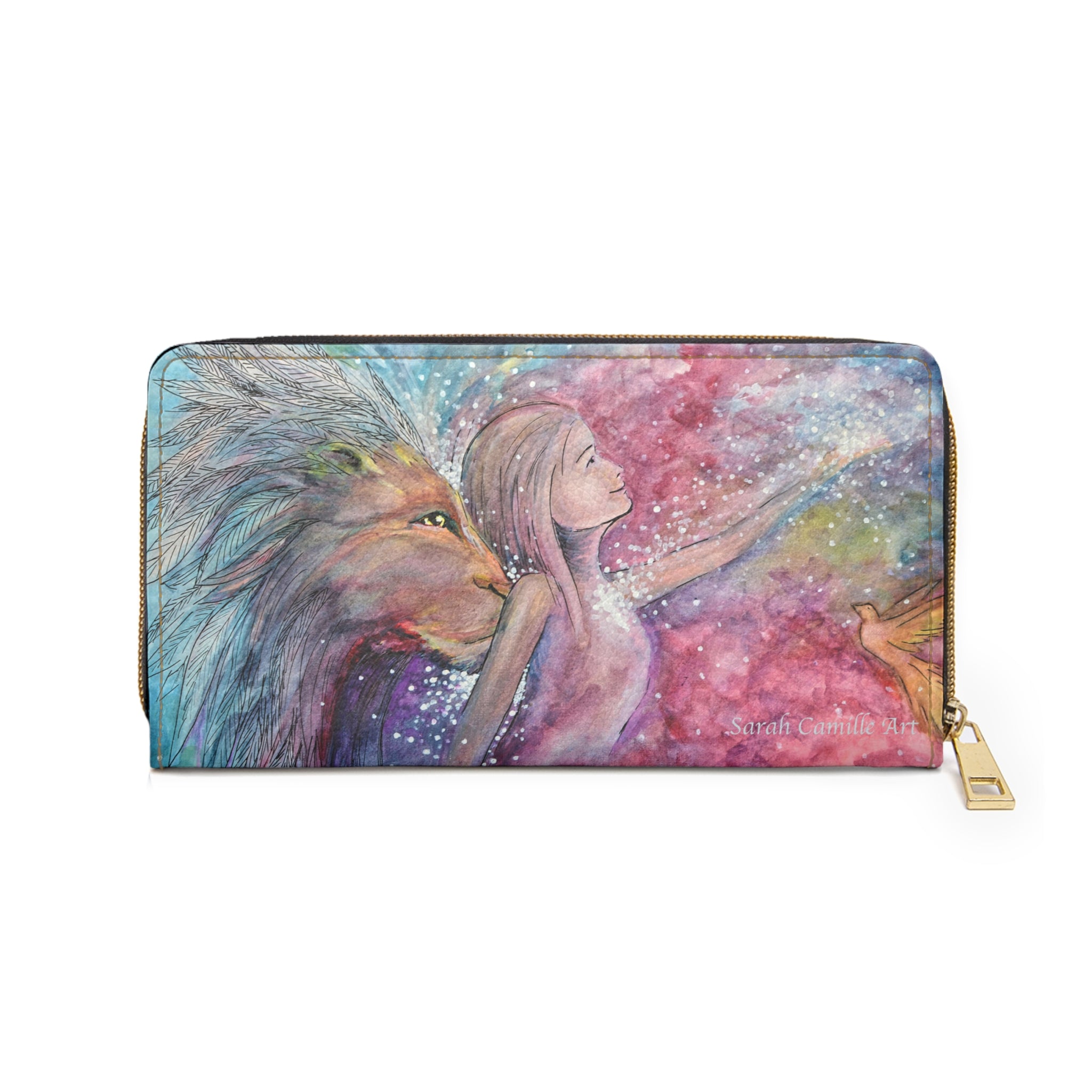 The Lions Kiss - Vegan Leather Zipper Wallet