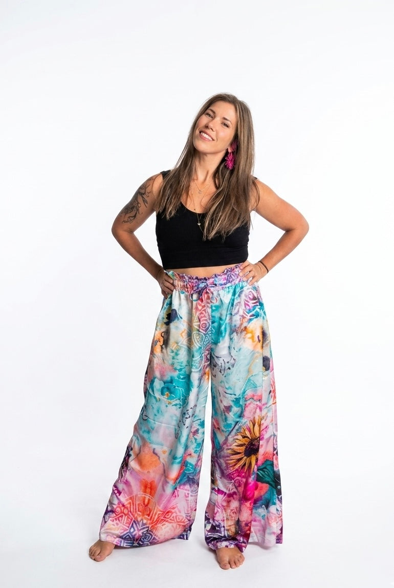 Sunflower Wide Legged Flowy Pants with Pockets