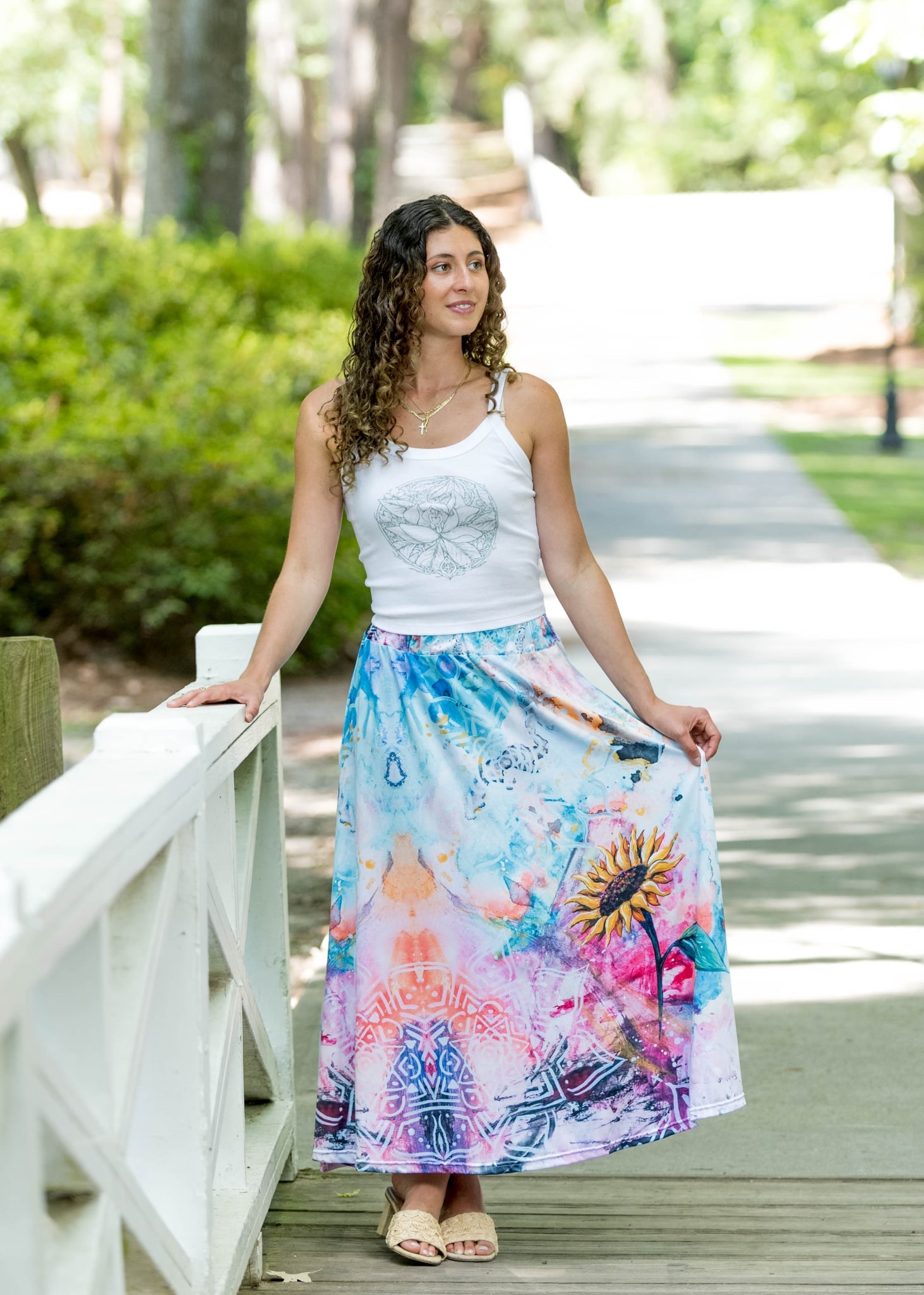Sunflower Skirt with Pockets