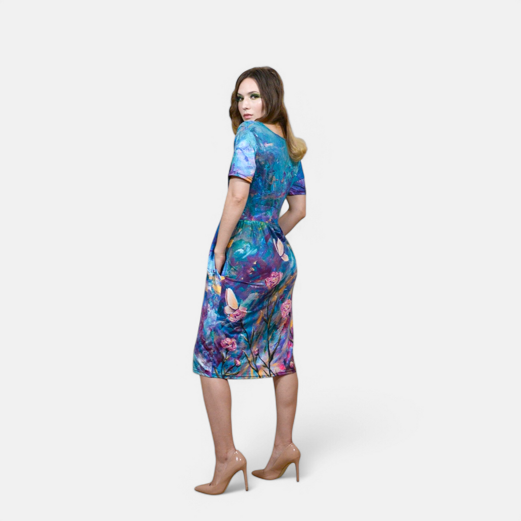 Dawn Arrives Short Dress with Pockets