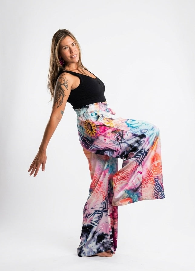 Sunflower Wide Legged Flowy Pants with Pockets