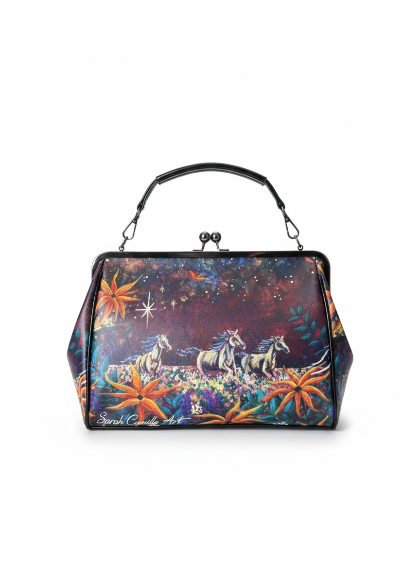 Unbridled Freedom Vintage Clasp Bag with Crossbody Strap