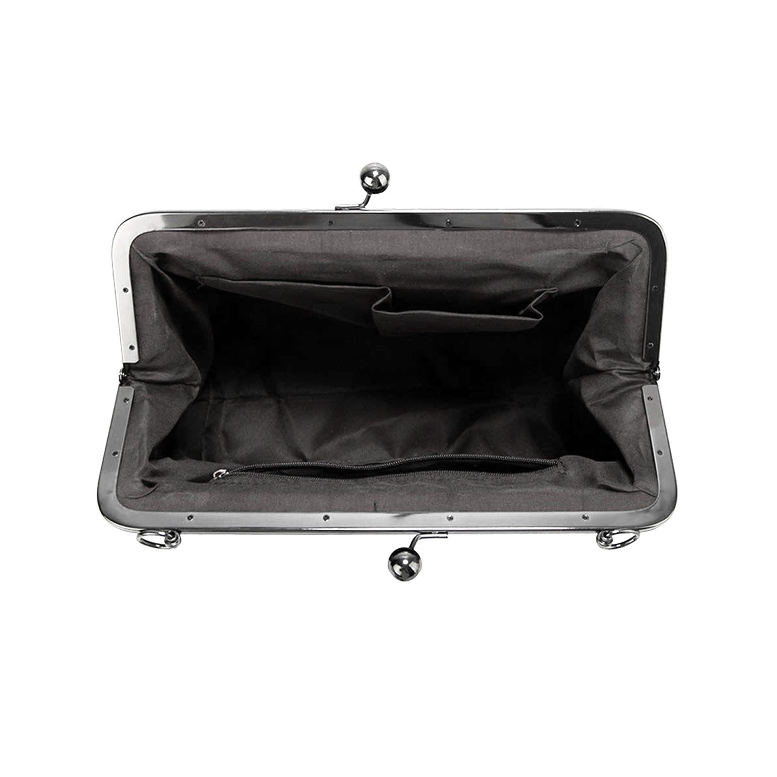 Flourish Vegan Leather Kiss-Lock Handbag