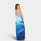 Sea Turtle Long maxi dress with pockets