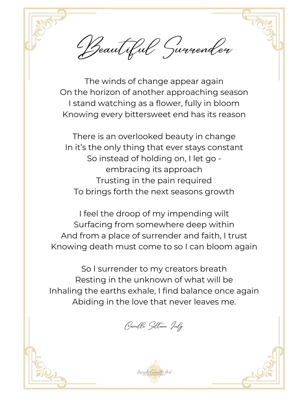 Beautiful Surrender Fine Art Print