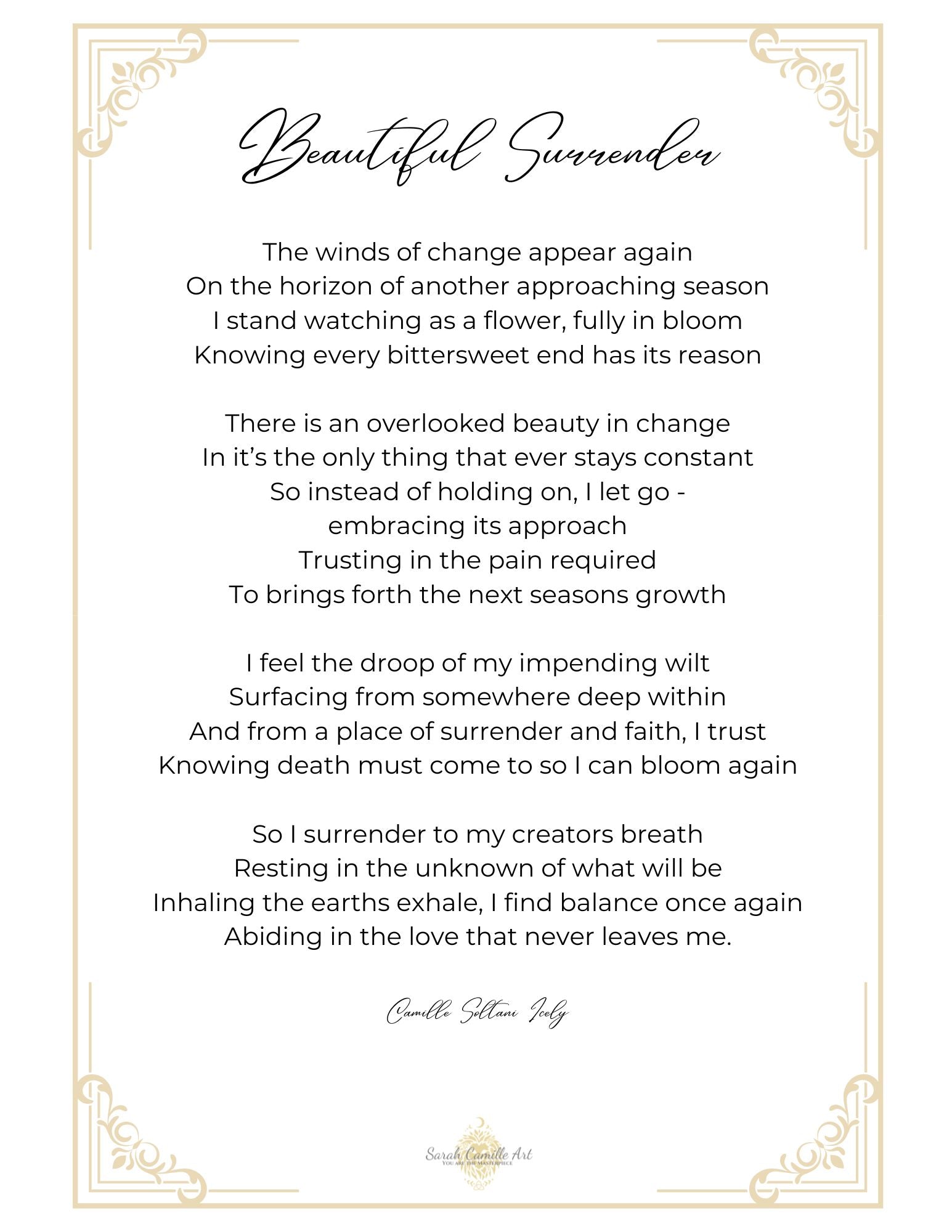 Beautiful Surrender Fine Art Print