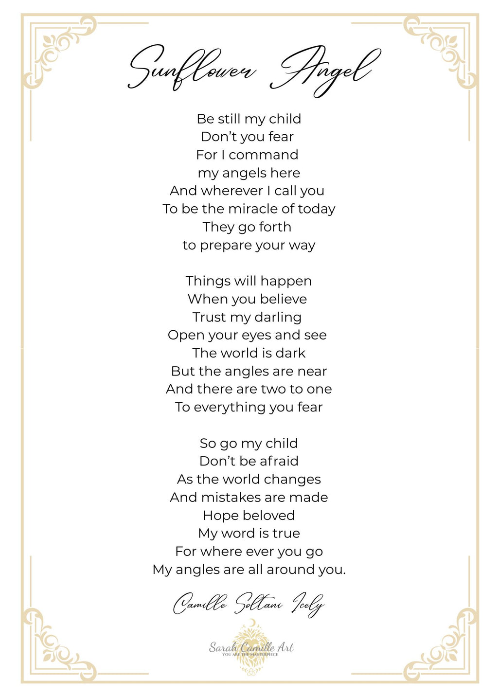 Sunflower Angel - Original Painting