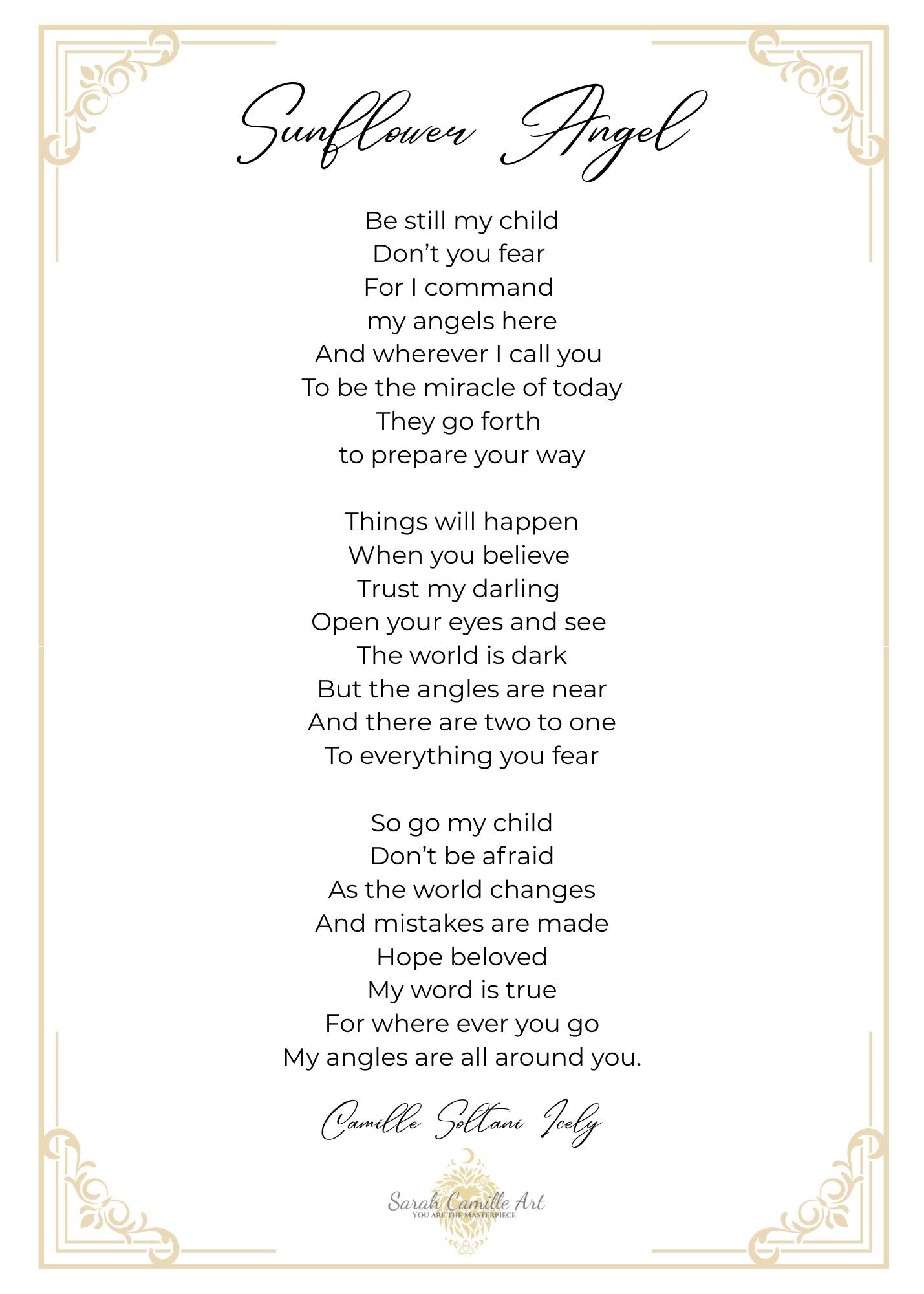 Sunflower Angel - Original Painting