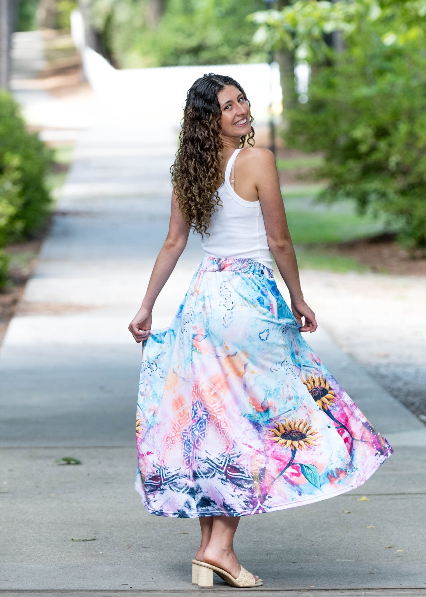 Sunflower Skirt with Pockets