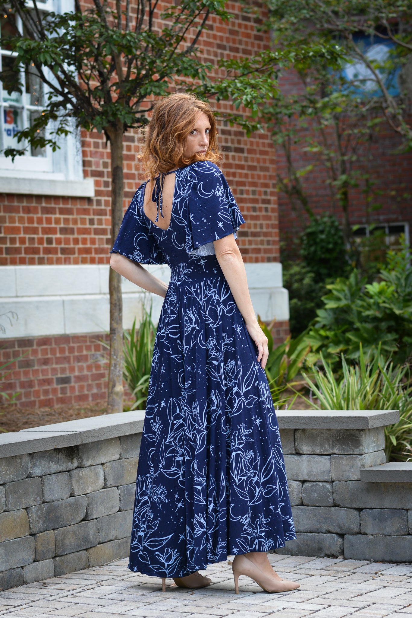 Night Lillies Bamboo Butterfly Sleeve Bamboo Dress with Pockets XS