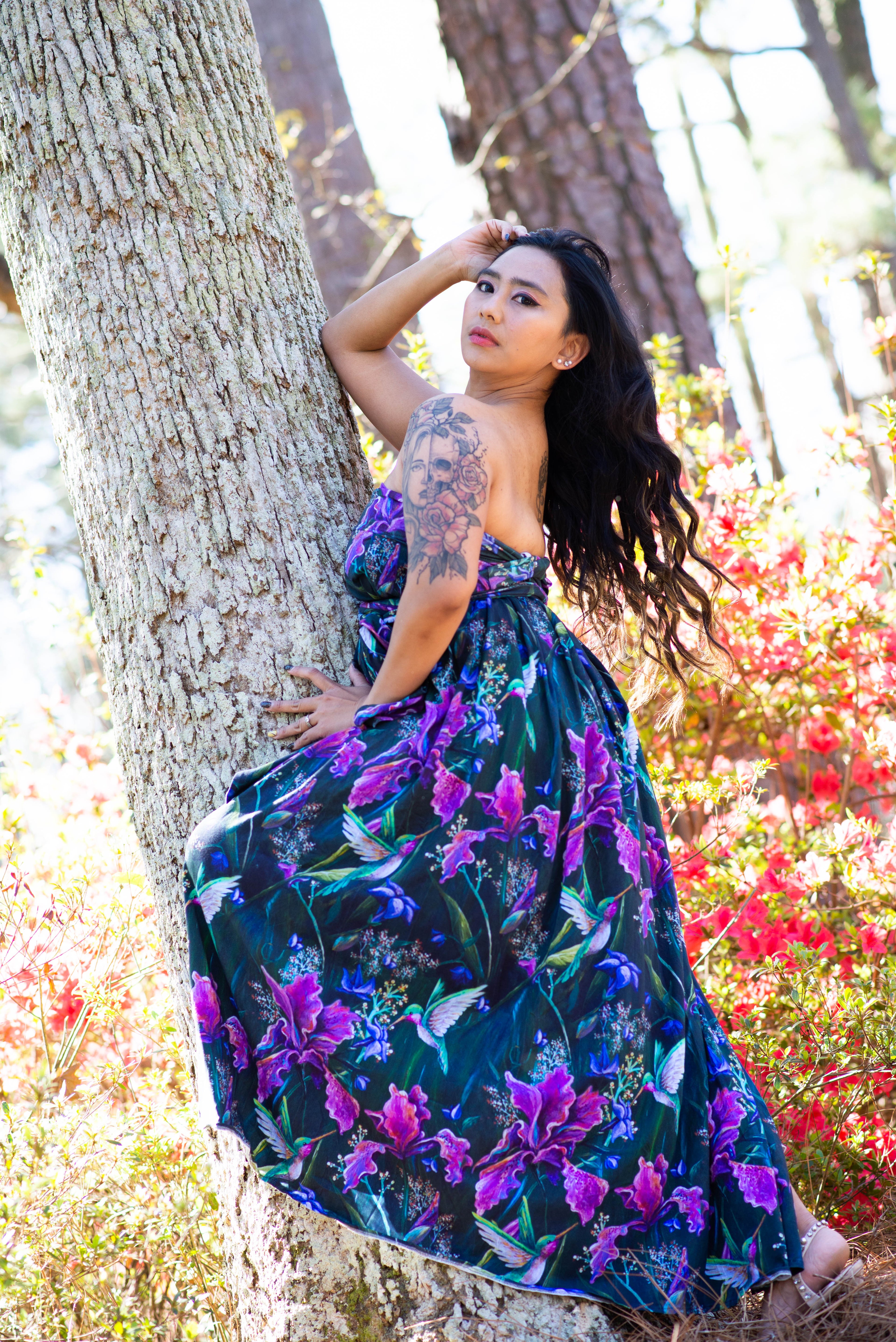 Hummingbird Wrap Skirt/Dress