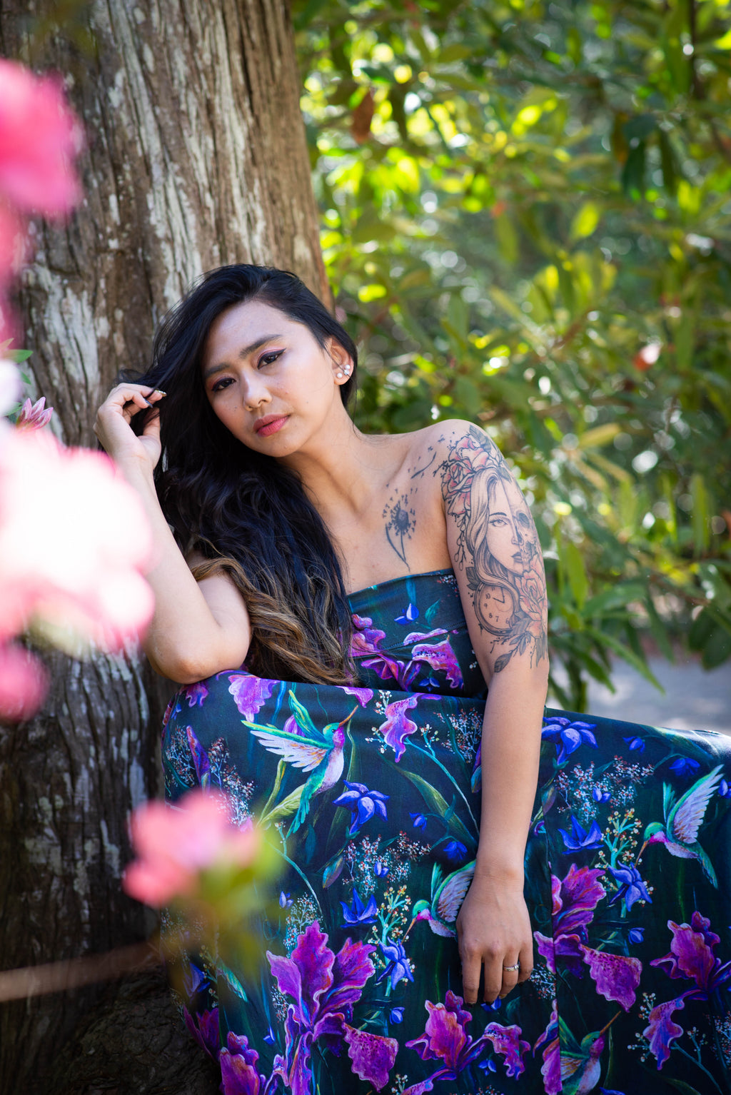 Hummingbird Wrap Skirt/Dress