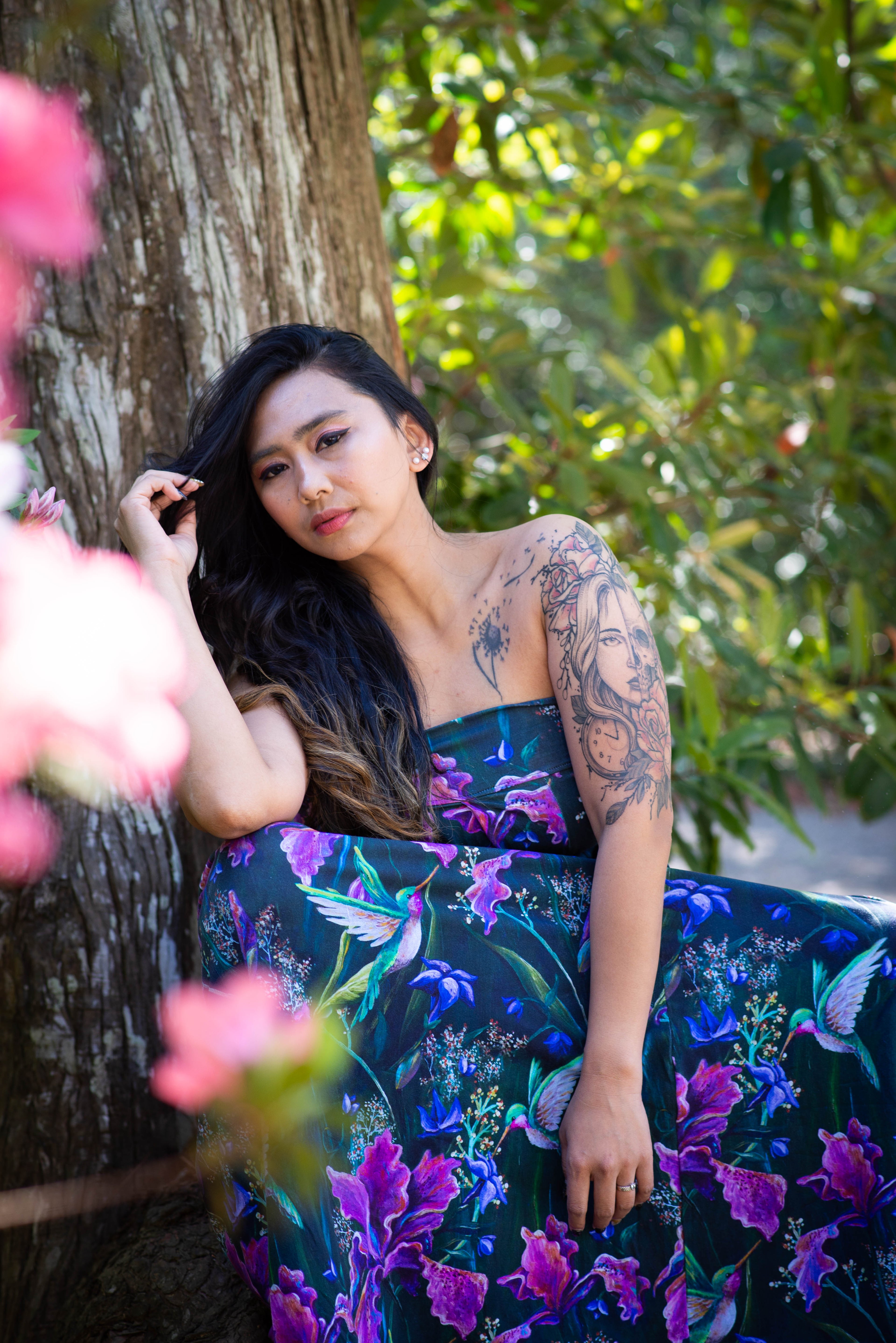 Hummingbird Wrap Skirt/Dress