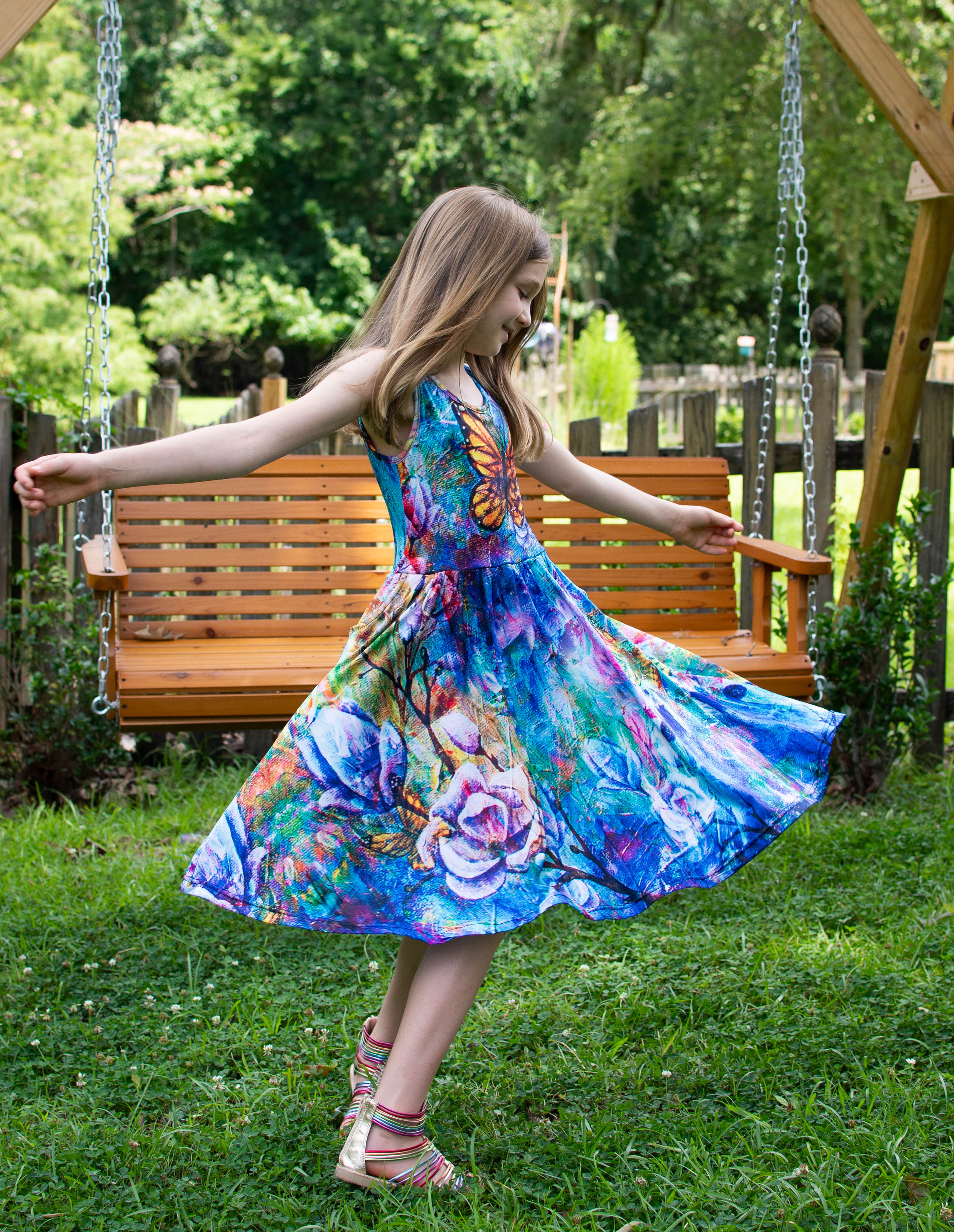 The Behold Collection Kids Twirl Dress with Pockets