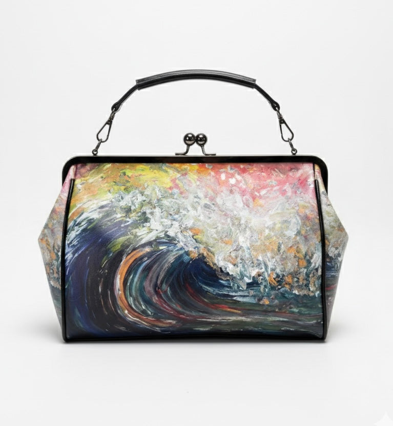 The Wave Vintage Clasp Crossbody Handbag