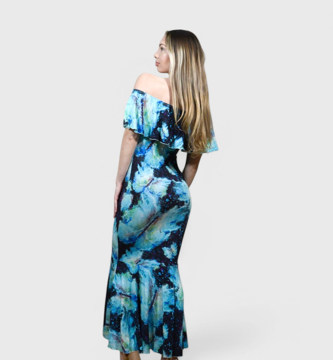 Transformation Off Shoulder Bamboo Mermaid Dress