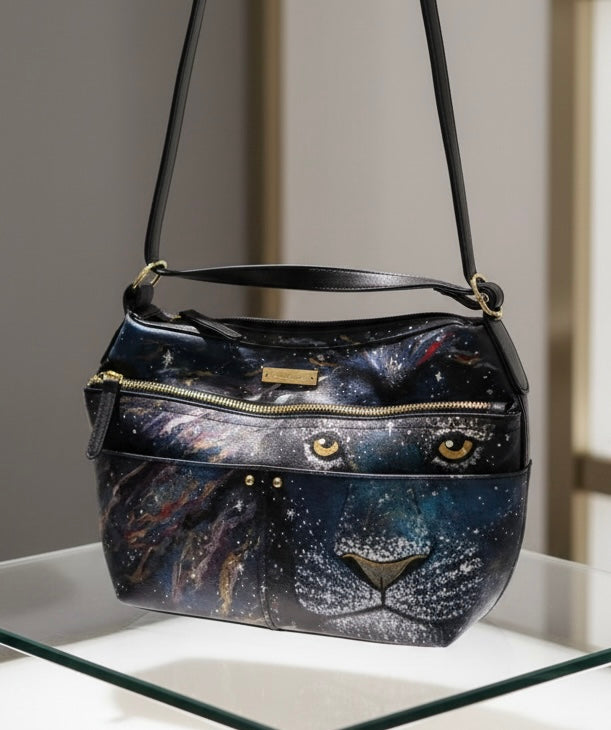 Light in the Darkness - Hand Painted Upcycled Bag