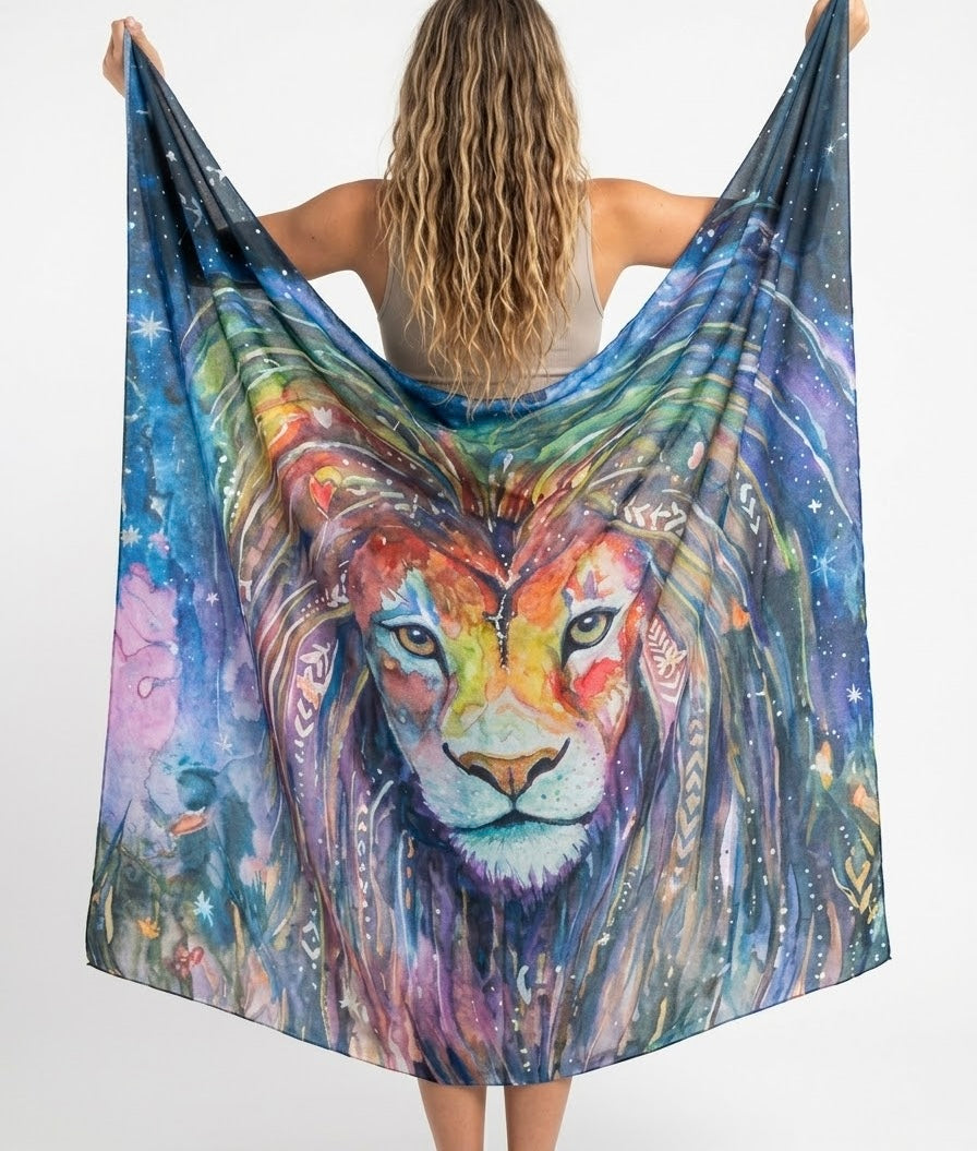 Shine Chiffon Scarf and Sarong in One by Sarah Camille Art