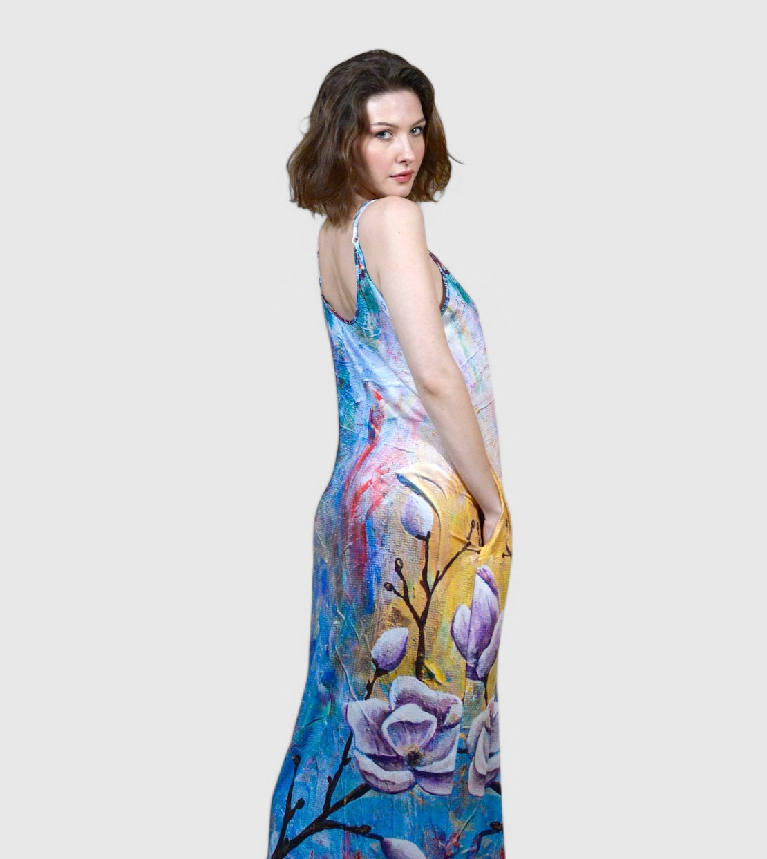 Womens long Behold dress with Pockets