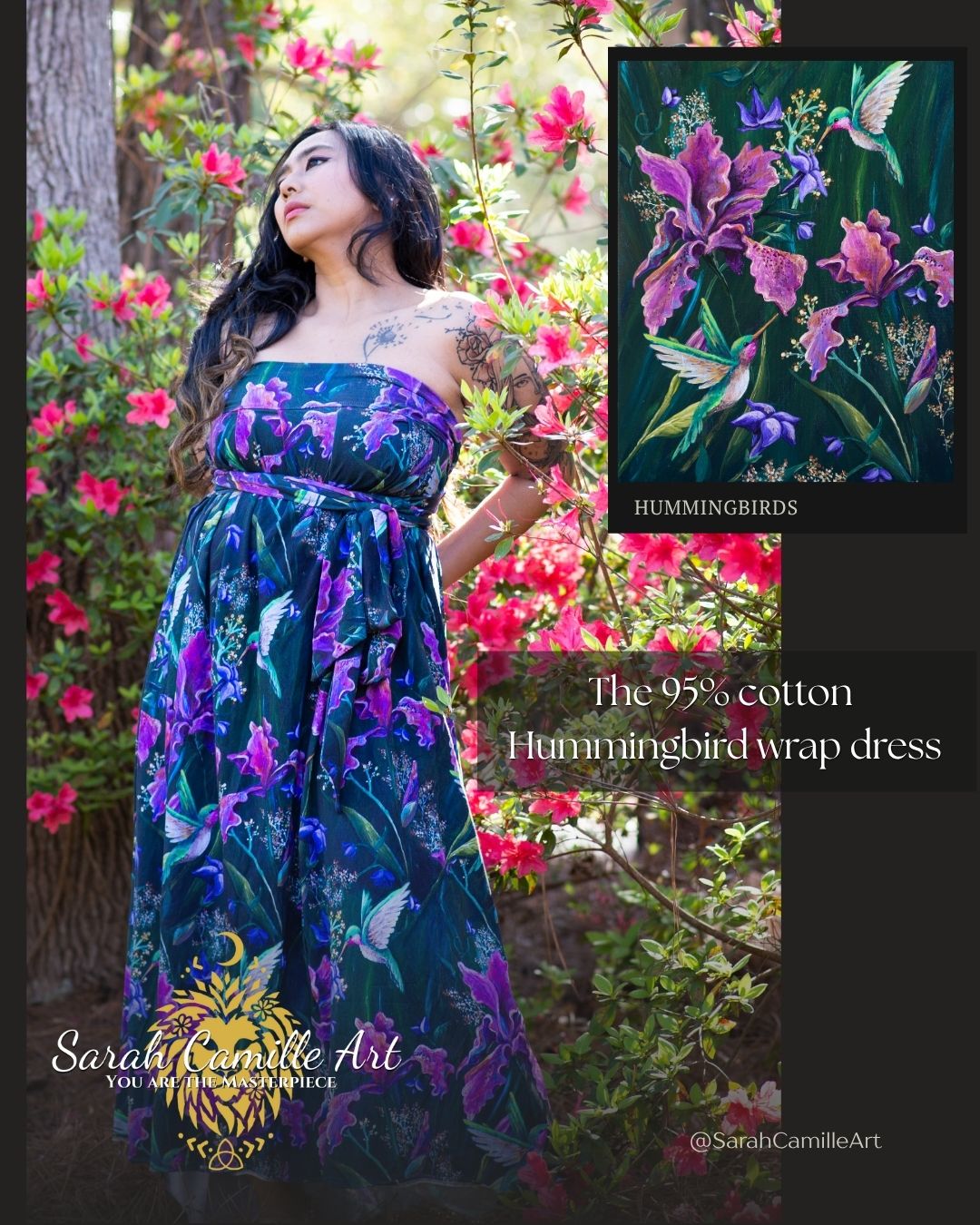 Hummingbird Wrap Skirt/Dress