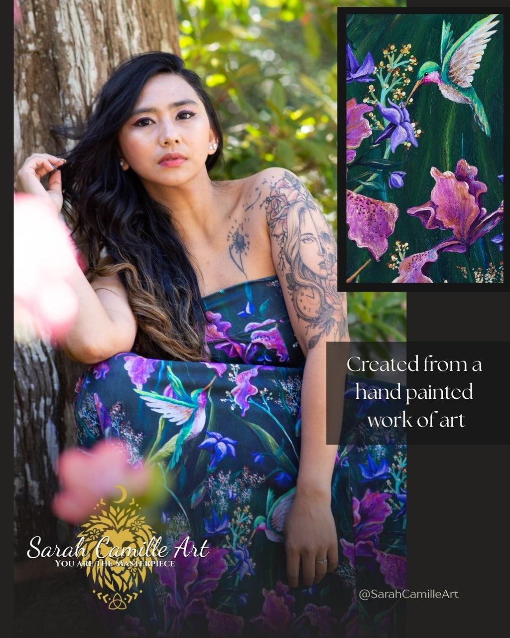 Hummingbird Wrap Skirt/Dress