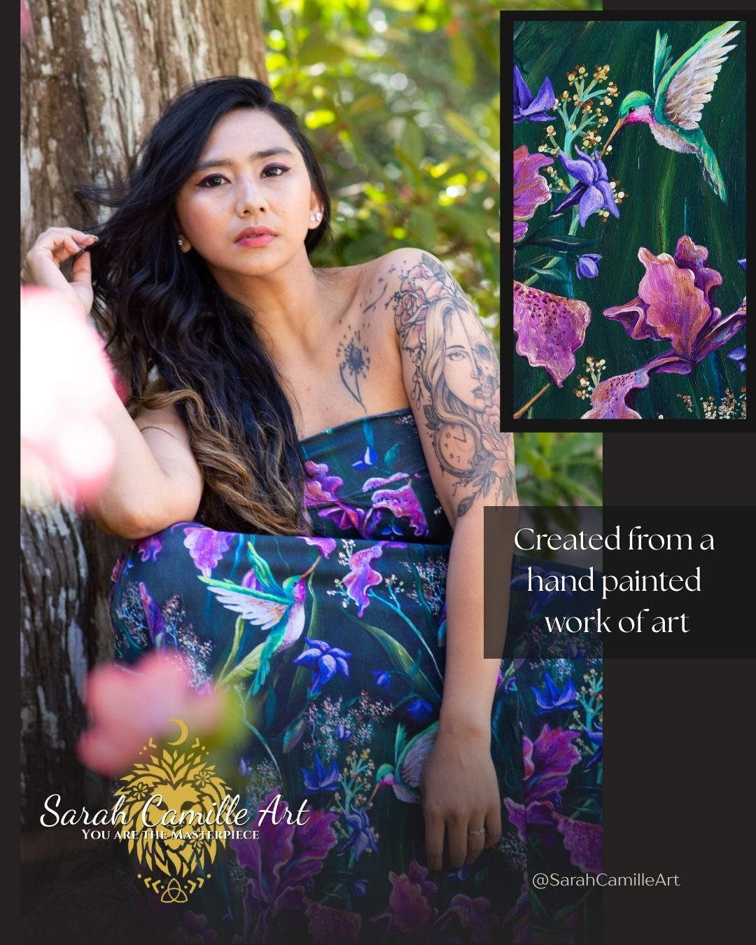 Hummingbird Wrap Skirt/Dress