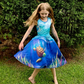 Girls Sea Turtle Twirl Dress with Pockets