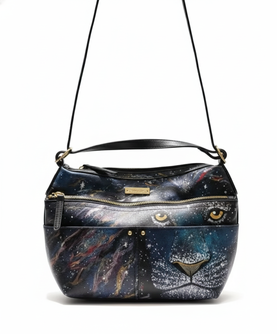 Light in the Darkness - Hand Painted Upcycled Bag
