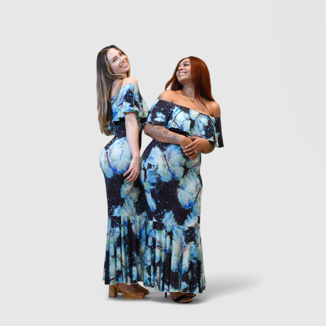 Transformation Off Shoulder Bamboo Mermaid Dress